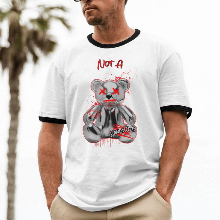 Not A Hugger Teddy Bear Antisocial Introvert Unisex Cotton Ringer T-Shirt Not A Hugger Teddy Bear Antisocial Introvert Unisex Cotton Ringer T-Shirt