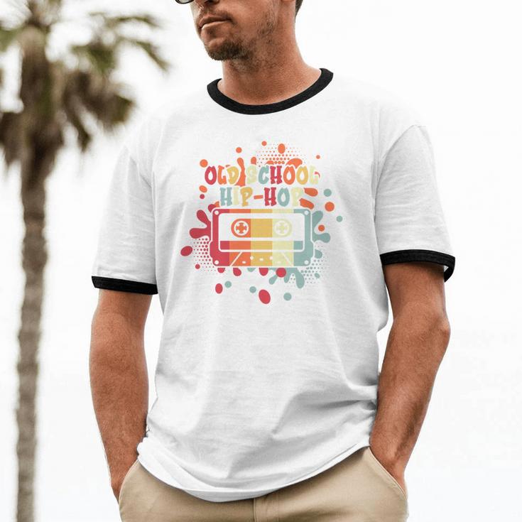 Old-School Hip Hop 80's 90's Style Music Cassette Nostalgia Unisex Cotton Ringer T-Shirt Old-School Hip Hop 80's 90's Style Music Cassette Nostalgia Unisex Cotton Ringer T-Shirt