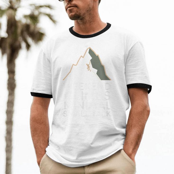 Outdoor Introvert Vibes Weekend Climber Unisex Cotton Ringer T-Shirt Outdoor Introvert Vibes Weekend Climber Unisex Cotton Ringer T-Shirt