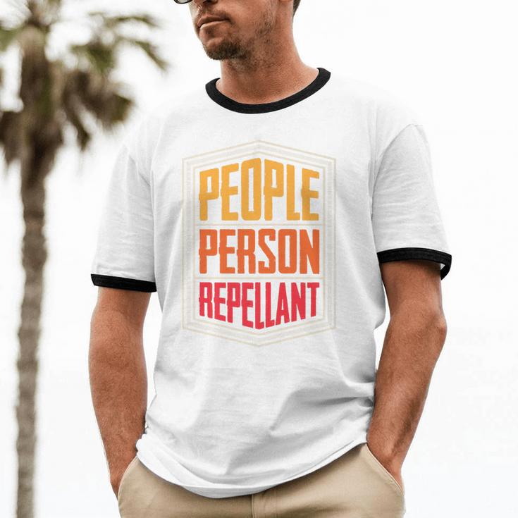 People Person Repellant Introvert Premium Unisex Cotton Ringer T-Shirt People Person Repellant Introvert Premium Unisex Cotton Ringer T-Shirt