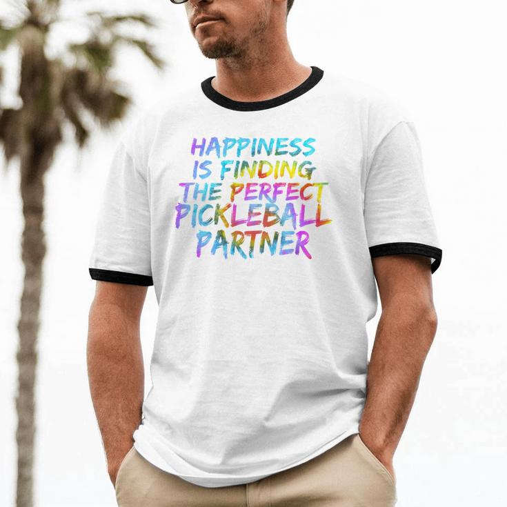 Pickleball Saying Introvert Pickleball Game Partner Unisex Cotton Ringer T-Shirt Pickleball Saying Introvert Pickleball Game Partner Unisex Cotton Ringer T-Shirt