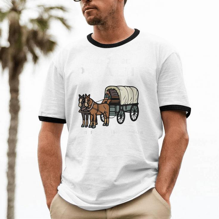 Please Be Patient I'm From The 1900s Amish Wagon & Vintage Unisex Cotton Ringer T-Shirt Please Be Patient I'm From The 1900s Amish Wagon & Vintage Unisex Cotton Ringer T-Shirt