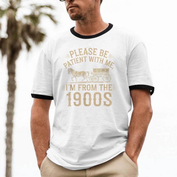 Please Be Patient With Me I'm From The 1900s Vintage Horse Unisex Cotton Ringer T-Shirt Please Be Patient With Me I'm From The 1900s Vintage Horse Unisex Cotton Ringer T-Shirt