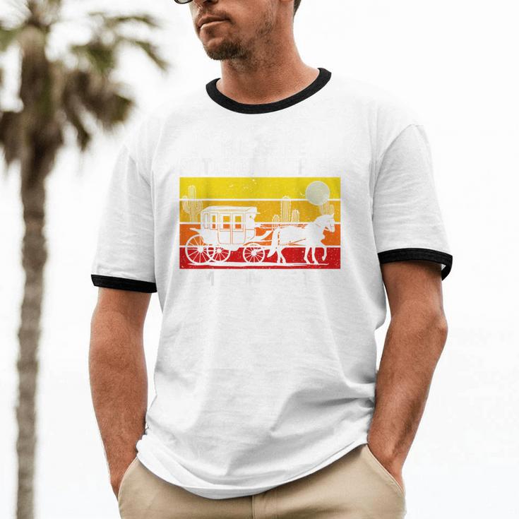 Please Be Patient With Me I'm From The 1900s Vintage Sun Set Unisex Cotton Ringer T-Shirt