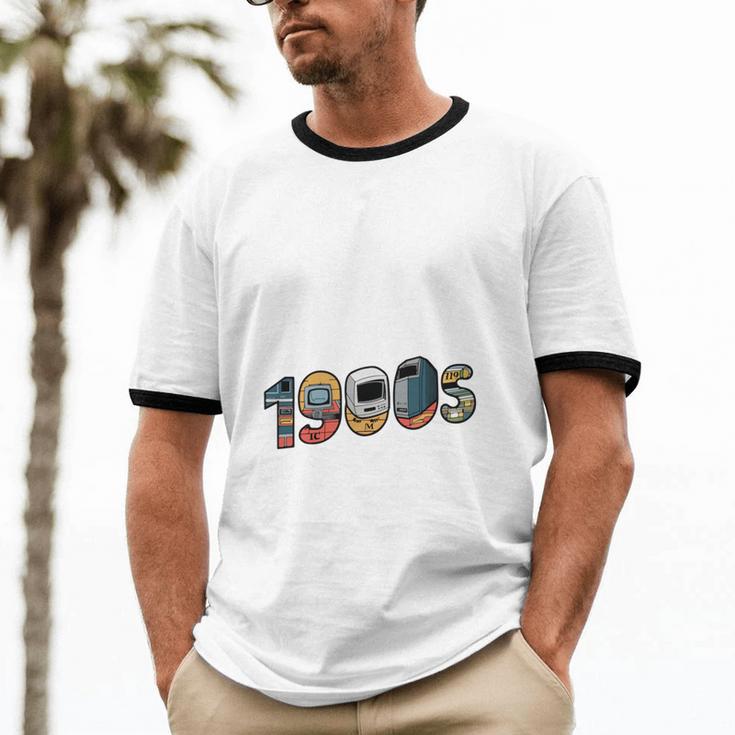 Please Be Patient I'm From The 1900s Vintage Tech Graphic Unisex Cotton Ringer T-Shirt