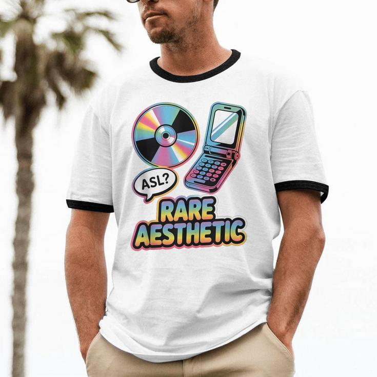 Rare Aesthetic Retro Nostalgia Y2K Vibes Unisex Cotton Ringer T-Shirt