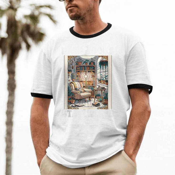 Read Books Stay Weird Book Lover Introvert Book Unisex Cotton Ringer T-Shirt