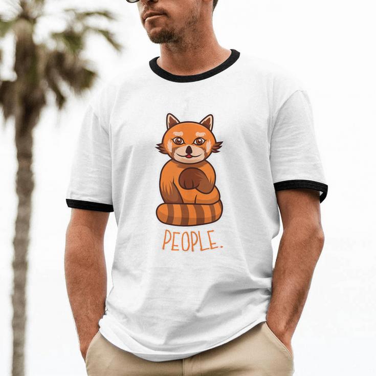 Red Panda Introvert For Red Pandas Fan Unisex Cotton Ringer T-Shirt Red Panda Introvert For Red Pandas Fan Unisex Cotton Ringer T-Shirt