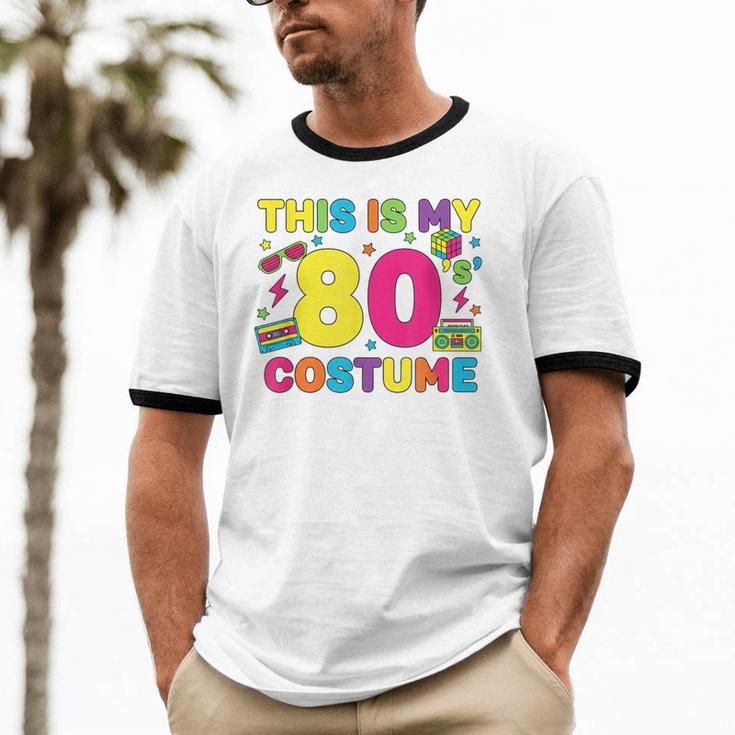Retro 80's Costume 80s Nostalgia Party Unisex Cotton Ringer T-Shirt Retro 80's Costume 80s Nostalgia Party Unisex Cotton Ringer T-Shirt