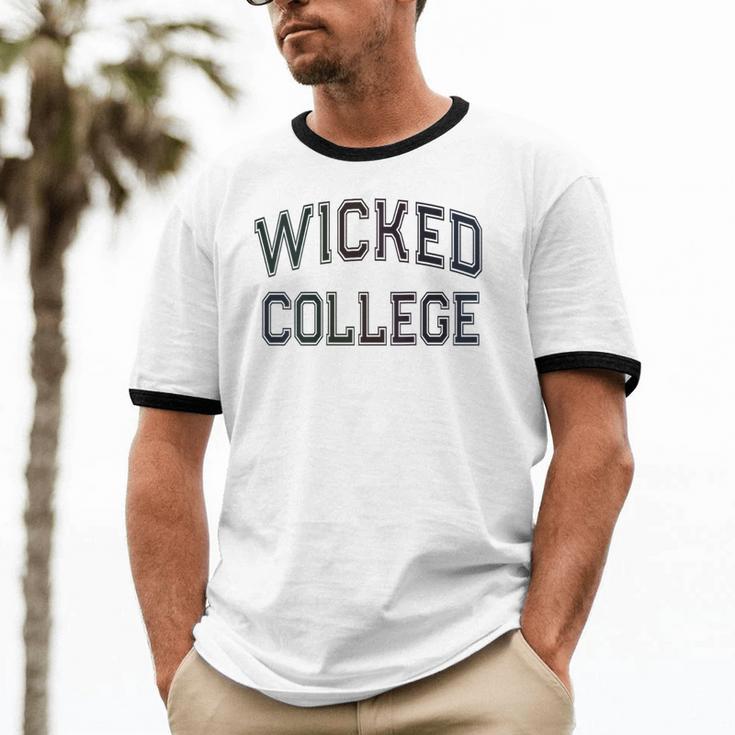 Retro Anti Social WICKED COLLEGE Introvert Stay Away From Me Unisex Cotton Ringer T-Shirt Retro Anti Social WICKED COLLEGE Introvert Stay Away From Me Unisex Cotton Ringer T-Shirt
