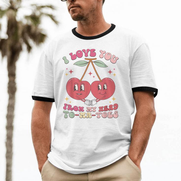 Retro Cherry Love 90s Nostalgia Unisex Cotton Ringer T-Shirt Retro Cherry Love 90s Nostalgia Unisex Cotton Ringer T-Shirt