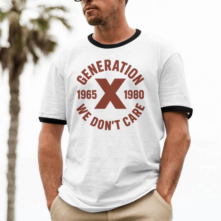 Retro Gen X 1965-1980 Sarcastic Nostalgia Graphic Premium Tri-Blend Unisex Cotton Ringer T-Shirt Retro Gen X 1965-1980 Sarcastic Nostalgia Graphic Premium Tri-Blend Unisex Cotton Ringer T-Shirt