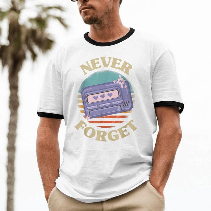 Retro Pager Never Forget Nostalgia Vintage Unisex Cotton Ringer T-Shirt Retro Pager Never Forget Nostalgia Vintage Unisex Cotton Ringer T-Shirt