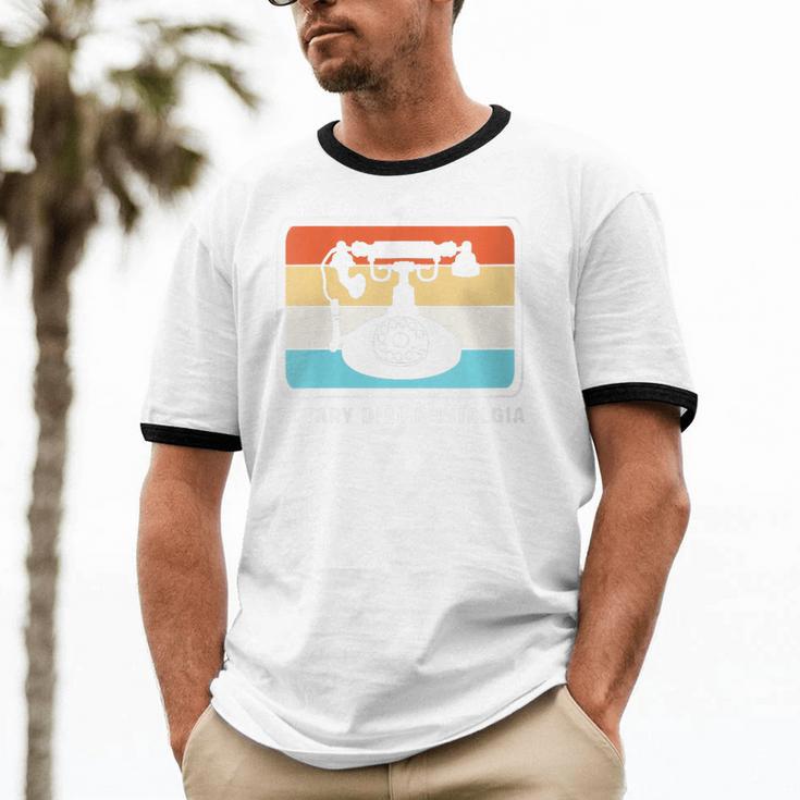 Retro Rotary Dial Nostalgia Dial Phone Unisex Cotton Ringer T-Shirt Retro Rotary Dial Nostalgia Dial Phone Unisex Cotton Ringer T-Shirt