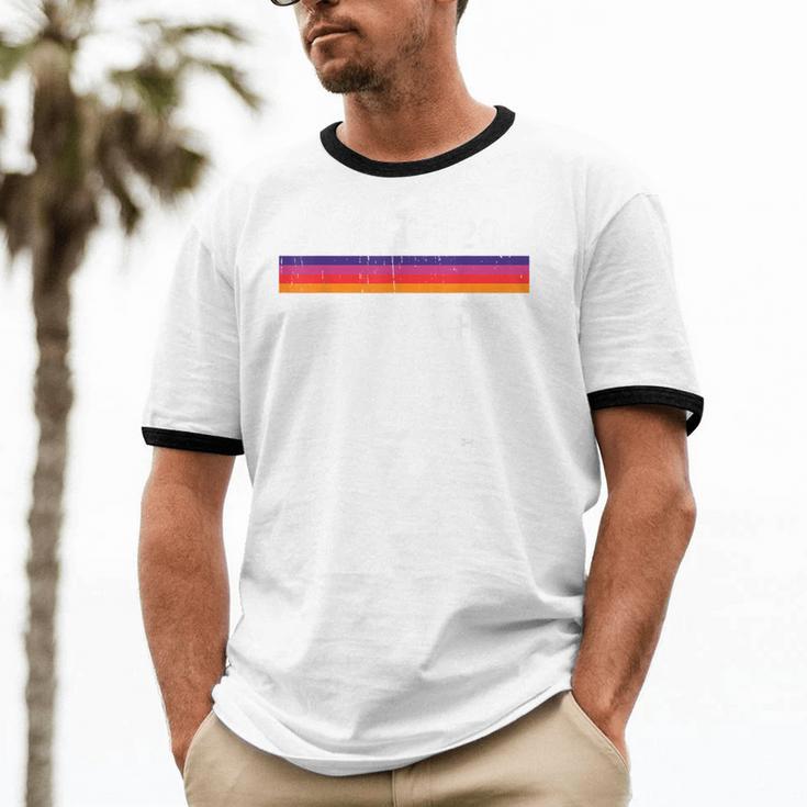 Retro VHS Tape Graphics 80s 90s Nostalgia Costume Unisex Cotton Ringer T-Shirt
