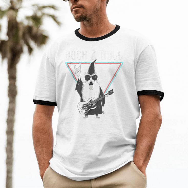 Rock & Roll Wizard Music Nostalgia Unisex Cotton Ringer T-Shirt Rock & Roll Wizard Music Nostalgia Unisex Cotton Ringer T-Shirt