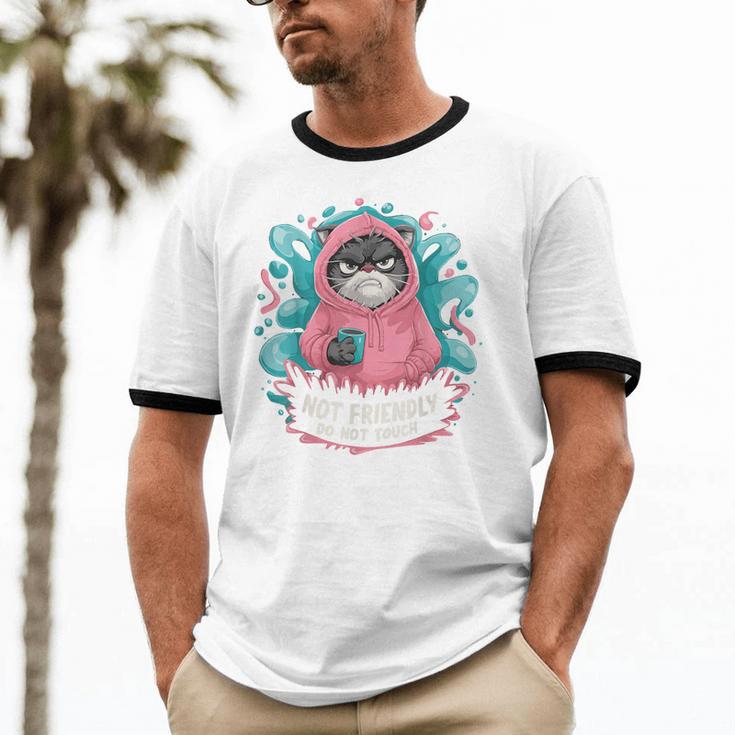 Sarcastic Loner Introvert Clothing Not Friendly Do Not Touch Small Unisex Cotton Ringer T-Shirt Sarcastic Loner Introvert Clothing Not Friendly Do Not Touch Small Unisex Cotton Ringer T-Shirt