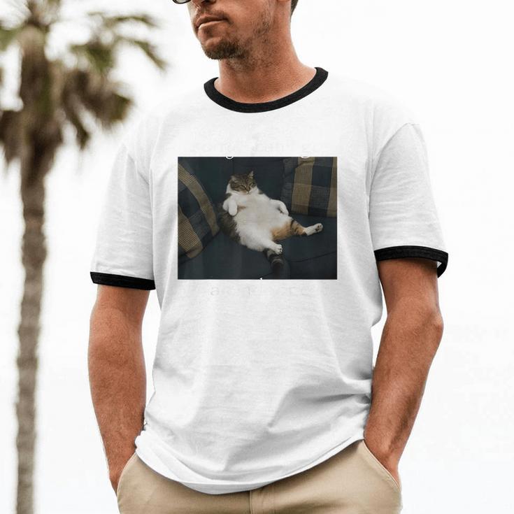 Sorry I Can’t Go I’m An Indoor Cat Introvert Meme Unisex Cotton Ringer T-Shirt Sorry I Can’t Go I’m An Indoor Cat Introvert Meme Unisex Cotton Ringer T-Shirt