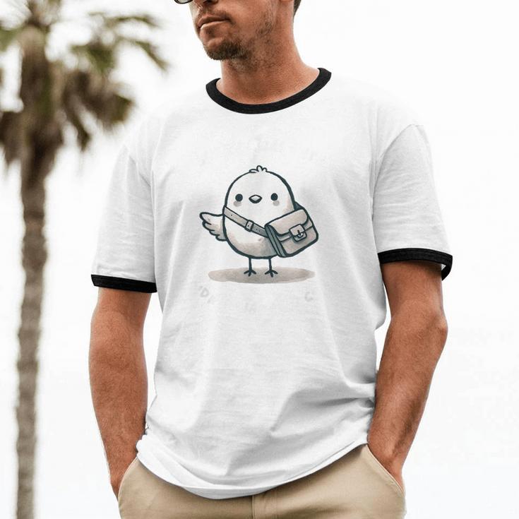 Sorry I Was Late I Didn't Want To Come Introvert Unisex Cotton Ringer T-Shirt Sorry I Was Late I Didn't Want To Come Introvert Unisex Cotton Ringer T-Shirt