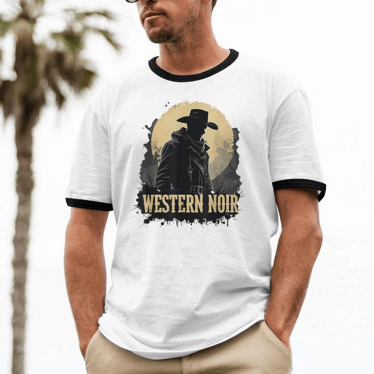 Spaghetti Western Cowboy Culture Classic Western Nostalgia Unisex Cotton Ringer T-Shirt