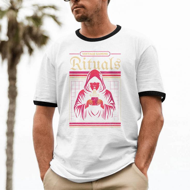 Vintage Gaming Rituals Retro Gamer Nostalgia Vintage Games Unisex Cotton Ringer T-Shirt Vintage Gaming Rituals Retro Gamer Nostalgia Vintage Games Unisex Cotton Ringer T-Shirt