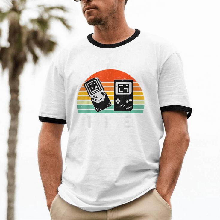 Vintage Retro Classically Trained Video Game 90s Nostalgia Unisex Cotton Ringer T-Shirt Vintage Retro Classically Trained Video Game 90s Nostalgia Unisex Cotton Ringer T-Shirt