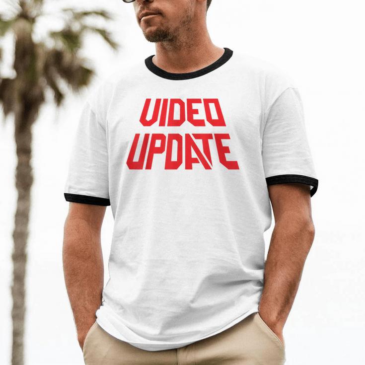 Vintage Video Update – 90s VHS Rental Nostalgia Minnesota Unisex Cotton Ringer T-Shirt