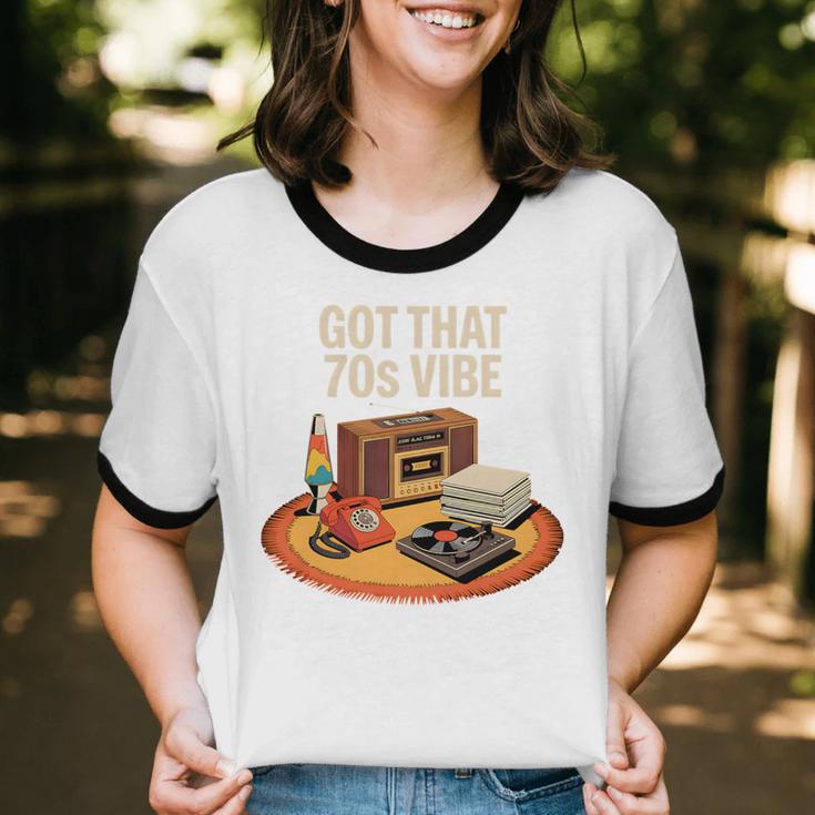 1970s 70s Reunion Nostalgia Memories Music School Grew Up Premium Tri-Blend Unisex Cotton Ringer T-Shirt