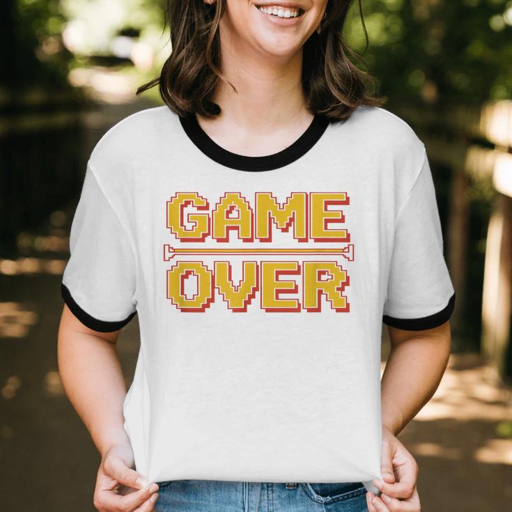 1980s Nostalgia Arcade Gamer Retro Video Game Novelty Unisex Cotton Ringer T-Shirt