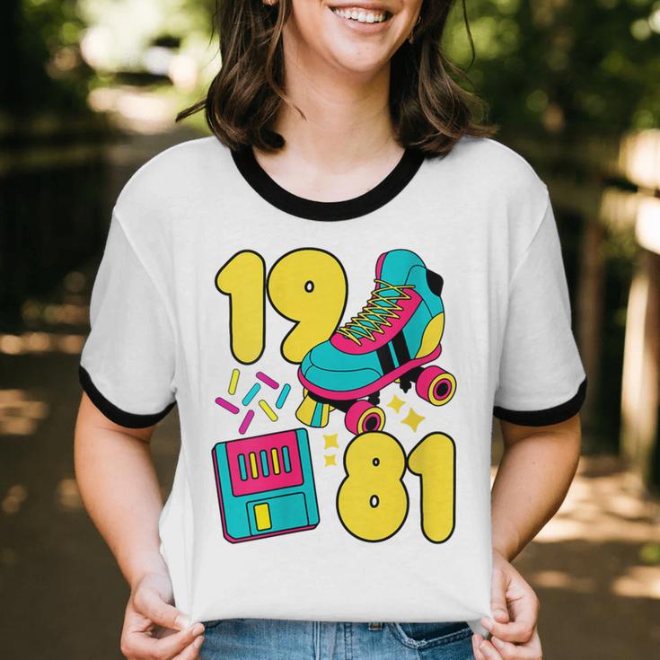 1981 Retro Raised In The 80s Old School Nostalgia Vibes Unisex Cotton Ringer T-Shirt 1981 Retro Raised In The 80s Old School Nostalgia Vibes Unisex Cotton Ringer T-Shirt