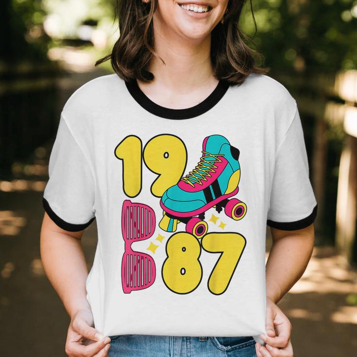 1987 Retro Raised In The 80s Old School Nostalgia Vibes Unisex Cotton Ringer T-Shirt 1987 Retro Raised In The 80s Old School Nostalgia Vibes Unisex Cotton Ringer T-Shirt