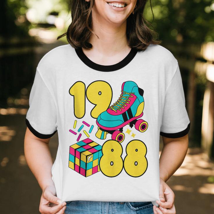 1988 Retro Raised In The 80s Old School Nostalgia Vibes Unisex Cotton Ringer T-Shirt 1988 Retro Raised In The 80s Old School Nostalgia Vibes Unisex Cotton Ringer T-Shirt
