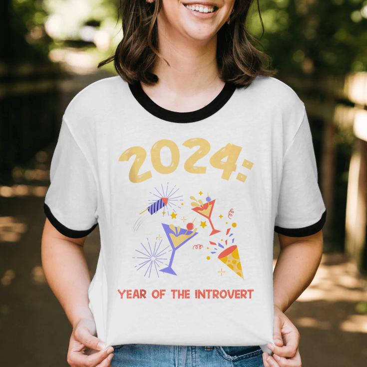 2024 Year Of The Introvert New Year Adventures Unisex Cotton Ringer T-Shirt 2024 Year Of The Introvert New Year Adventures Unisex Cotton Ringer T-Shirt