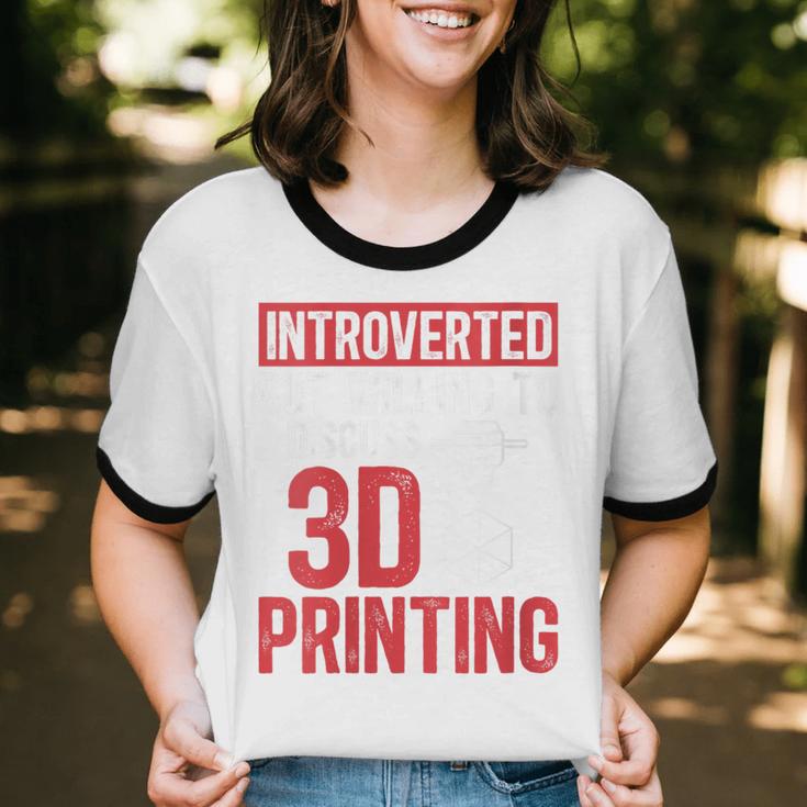 3D Printer Introvert 3D Printing Unisex Cotton Ringer T-Shirt 3D Printer Introvert 3D Printing Unisex Cotton Ringer T-Shirt