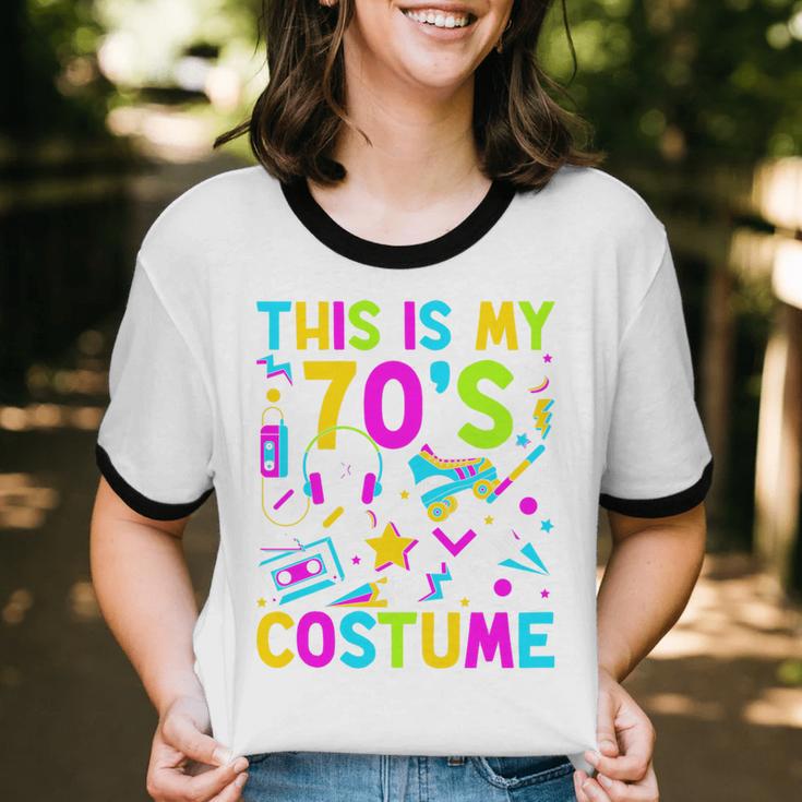This Is My 70's Costume Nostalgia Mixtape Era 1970s Party Premium Tri-Blend Unisex Cotton Ringer T-Shirt