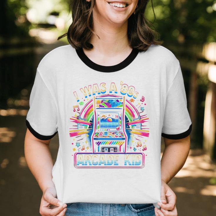 80s Arcade Kid Vintage Gamer Nostalgia Unisex Cotton Ringer T-Shirt 80s Arcade Kid Vintage Gamer Nostalgia Unisex Cotton Ringer T-Shirt