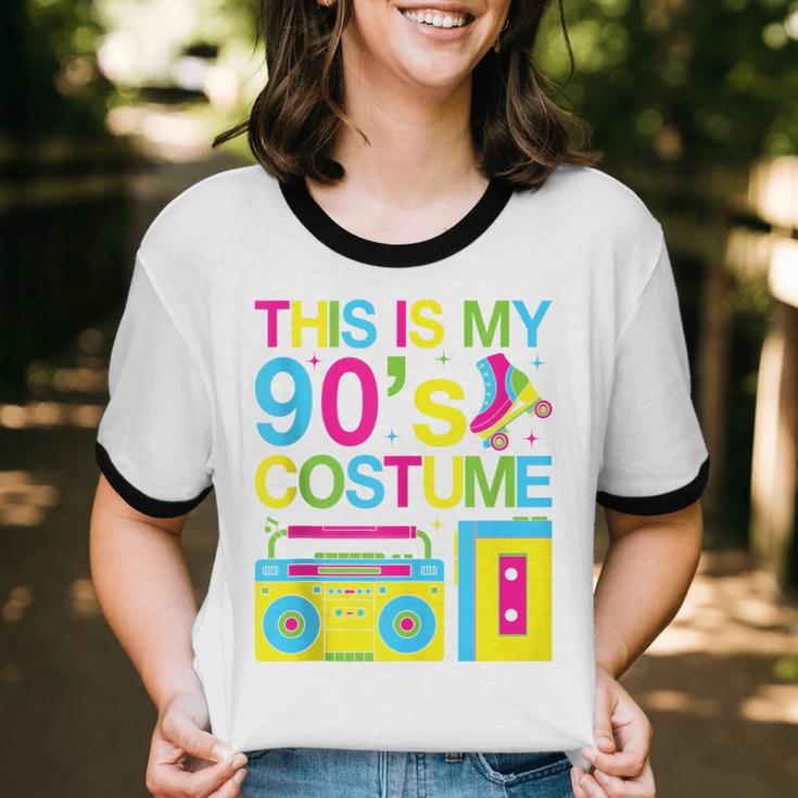 This Is My 90's Costume Retro 1990s Style Cassette Nostalgia Unisex Cotton Ringer T-Shirt This Is My 90's Costume Retro 1990s Style Cassette Nostalgia Unisex Cotton Ringer T-Shirt