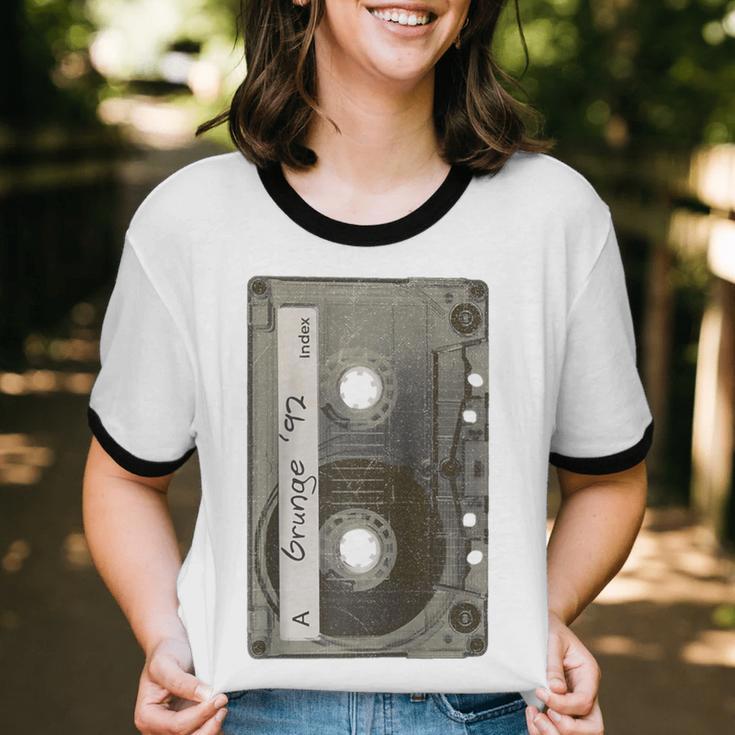 90s MUSIC NOSTALGIA GRAPHIC Raglan Baseball Tee Unisex Cotton Ringer T-Shirt