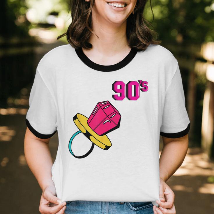 90’s Ring Retro Nostalgia Colorful Throwback Unisex Cotton Ringer T-Shirt