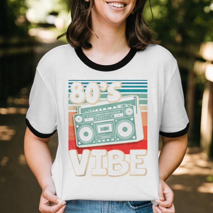 90's Vibe Vintage Style Cassette Tape Nostalgia 1990s Party Unisex Cotton Ringer T-Shirt 90's Vibe Vintage Style Cassette Tape Nostalgia 1990s Party Unisex Cotton Ringer T-Shirt