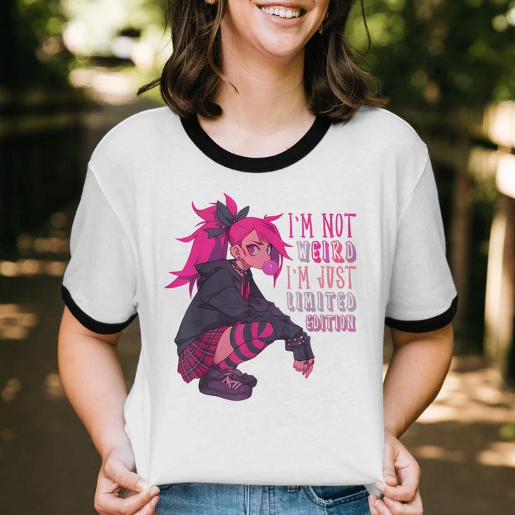 Anime Girl I'm Not Weird Just Limited Edition Introvert Goth Unisex Cotton Ringer T-Shirt Anime Girl I'm Not Weird Just Limited Edition Introvert Goth Unisex Cotton Ringer T-Shirt