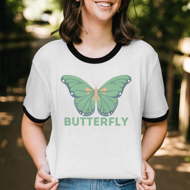 Anti-Social Introvert Butterfly Unisex Cotton Ringer T-Shirt