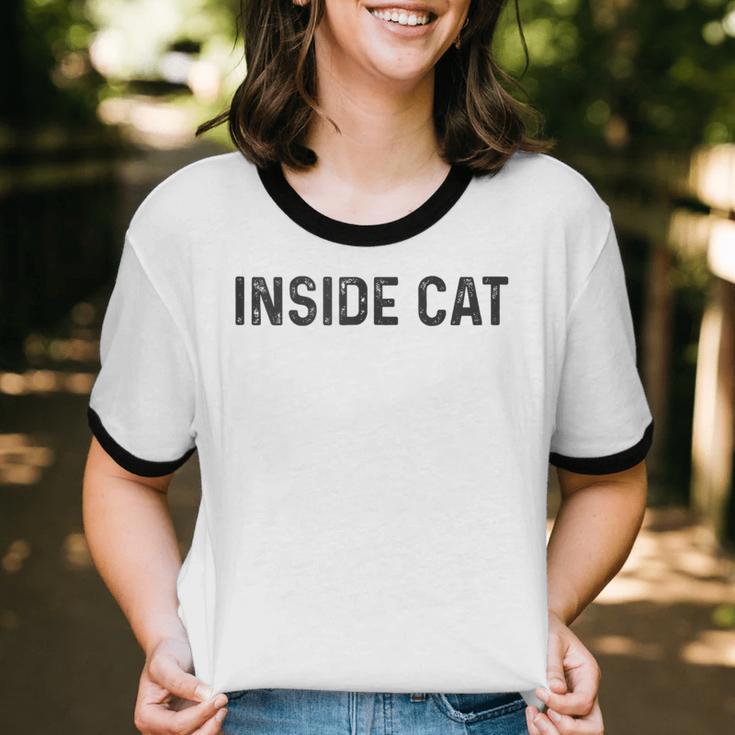 Antisocial Introvert Women Men Kids Inside Cat Unisex Cotton Ringer T-Shirt Antisocial Introvert Women Men Kids Inside Cat Unisex Cotton Ringer T-Shirt