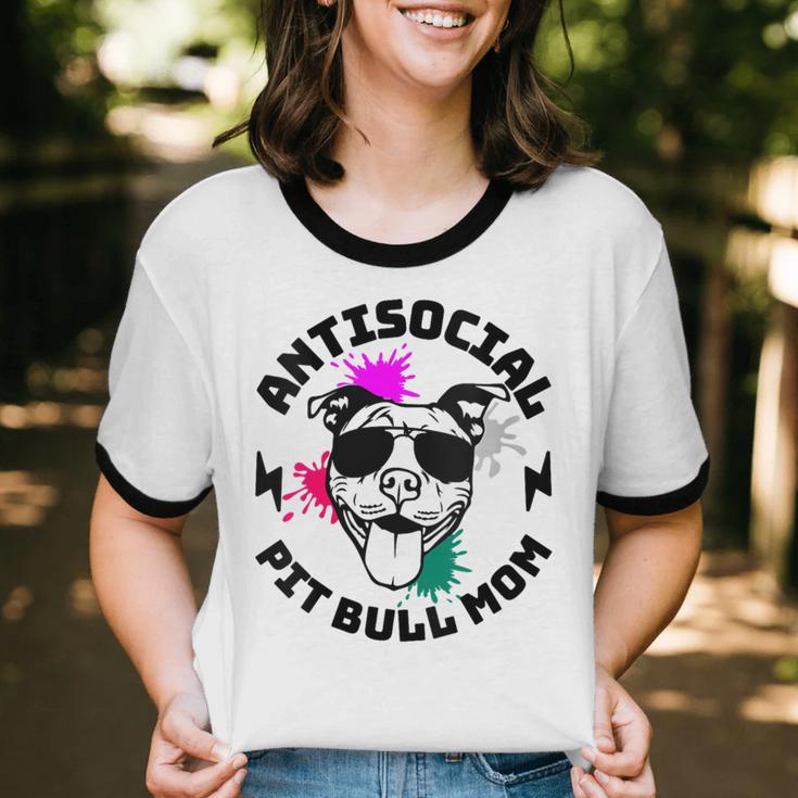 Antisocial Pit Bull Mom Pittie Introvert Dog Lover Pit Bull Unisex Cotton Ringer T-Shirt Antisocial Pit Bull Mom Pittie Introvert Dog Lover Pit Bull Unisex Cotton Ringer T-Shirt