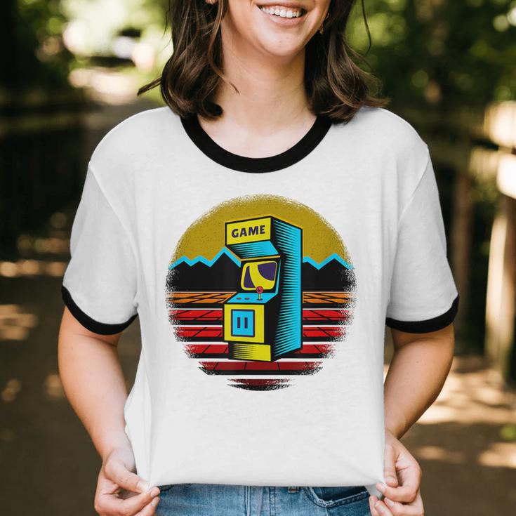Arcade Game Machine Nostalgia Retro Gamer 80s 90s Unisex Cotton Ringer T-Shirt Arcade Game Machine Nostalgia Retro Gamer 80s 90s Unisex Cotton Ringer T-Shirt
