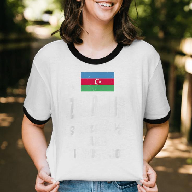 Azerbaijan Lover Saying Azeri Nostalgia Unisex Cotton Ringer T-Shirt