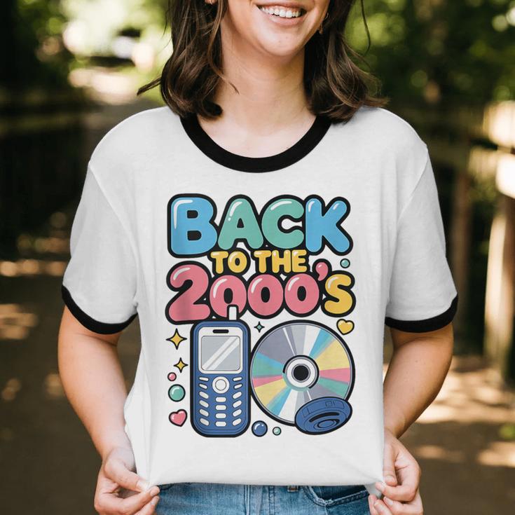 Back To The 2000s Retro Nostalgia Unisex Cotton Ringer T-Shirt