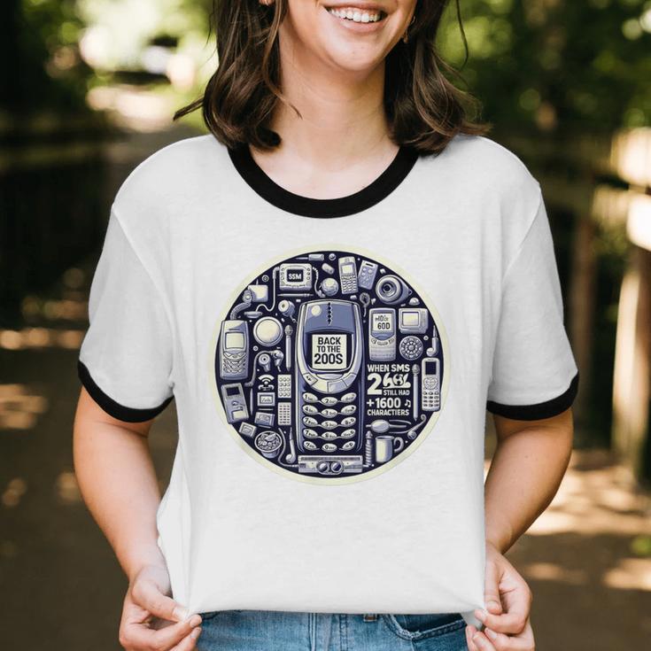 Back To The 2000s Tech Nostalgia Unisex Cotton Ringer T-Shirt Back To The 2000s Tech Nostalgia Unisex Cotton Ringer T-Shirt