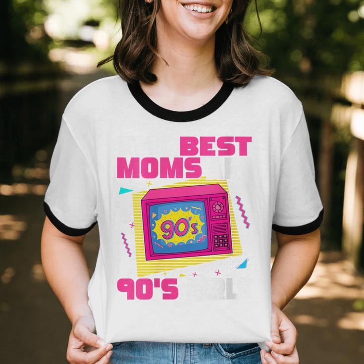 The Best Moms Are 90s Girls 90s Aesthetic Mom Nostalgia Unisex Cotton Ringer T-Shirt The Best Moms Are 90s Girls 90s Aesthetic Mom Nostalgia Unisex Cotton Ringer T-Shirt