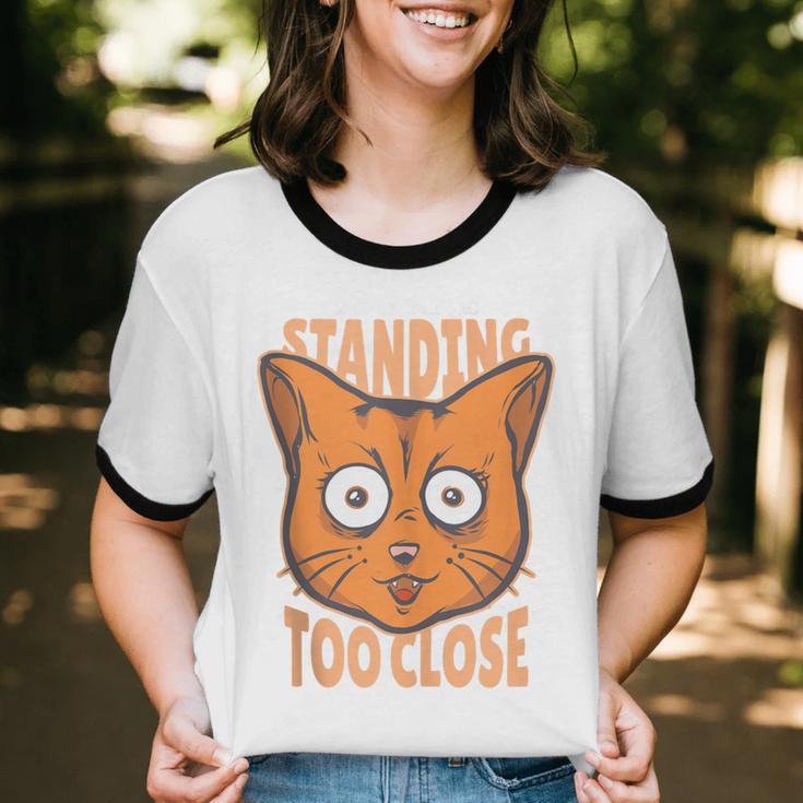 Cat Lover Antisocial Too Close Introvert People Hater Unisex Cotton Ringer T-Shirt Cat Lover Antisocial Too Close Introvert People Hater Unisex Cotton Ringer T-Shirt